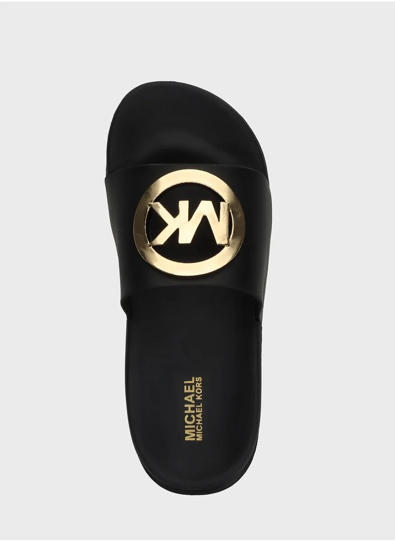 Michael Kors Youth Jett Charm Chopout Slides