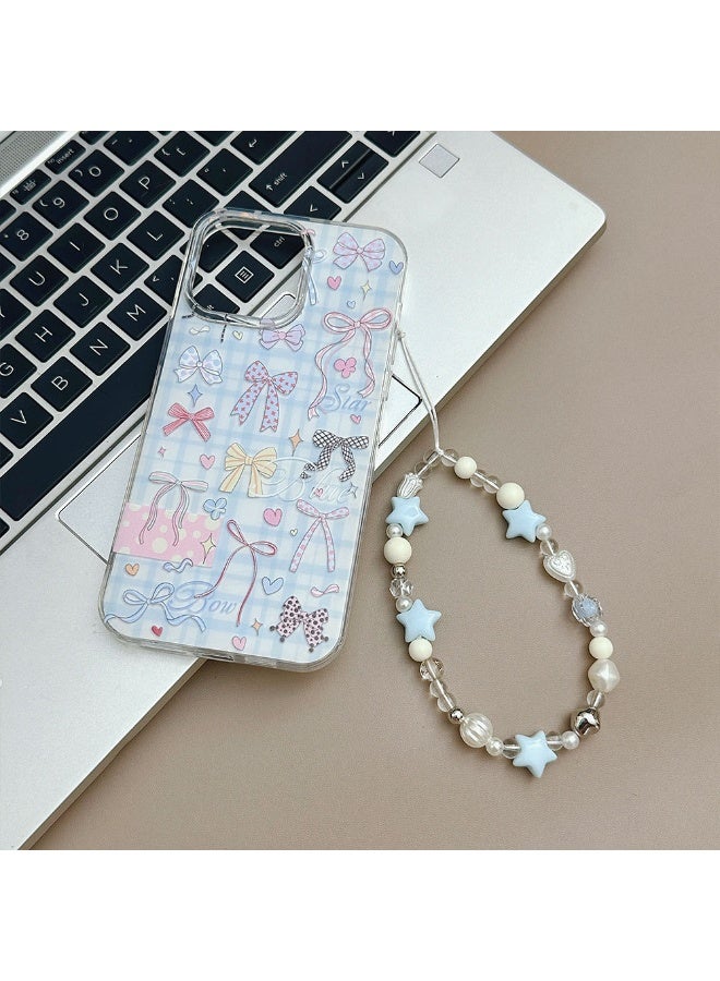 NIBEMINENT Colorful Bows Protective TPU Case Cover For iPhone 15, Bows With Bracelet - Image 1