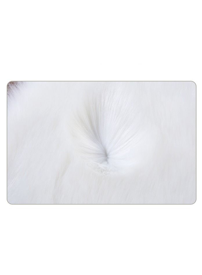 Super Soft Rabbit Fur Round Living Room Wool Fleece Carpet with Anti Slip Bottom (Size 80CM) - Image 3