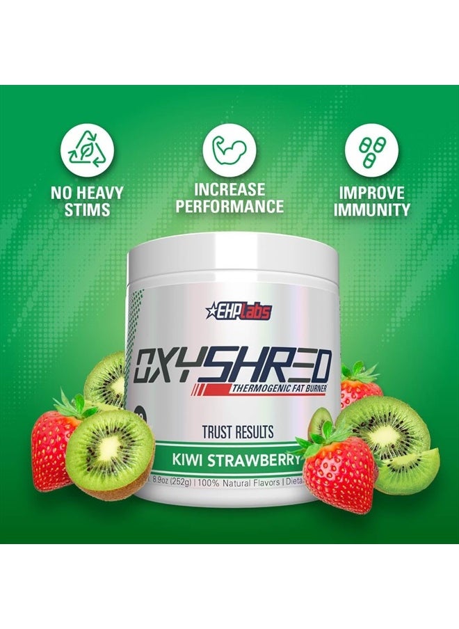 EHP Labs - OxyShred Pre Workout Powder & Shredding Supplement - Preworkout Powder with L Glutamine & Acetyl L Carnitine, Energy Boost Drink - Kiwi Strawberry, 60 Servings - Image 1