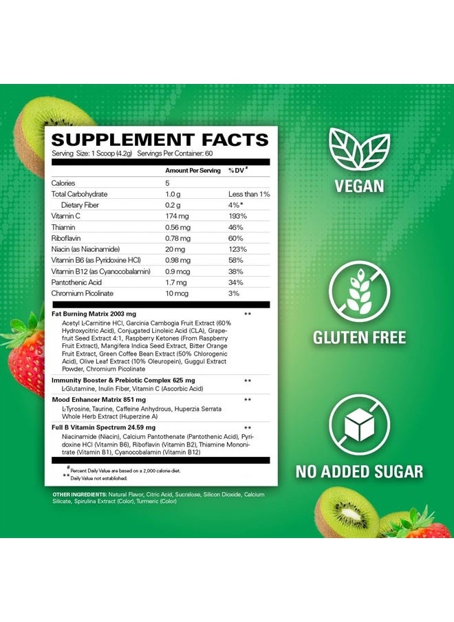 EHP Labs - OxyShred Pre Workout Powder & Shredding Supplement - Preworkout Powder with L Glutamine & Acetyl L Carnitine, Energy Boost Drink - Kiwi Strawberry, 60 Servings - Image 1