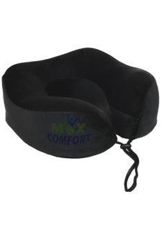 Max Comfort Modern Medical High Neck Memory Foam Travel Neck Travel Length, Black  - Image 1