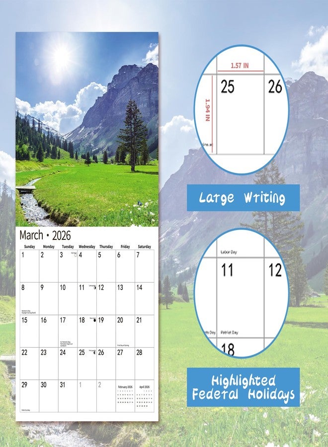 windrio 2026 Wall Calendar,Calendar 2026, July 2025 - December 2026, Wall Calendar Seasons In Bloom, 12" x 24" Opened,Full Page Months Thick & Sturdy Paper for Gift Perfect Calendar Organizing & Planning - Image 3