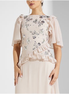 Frock and Frill Mesh Detailed Maxi Dress  - Image 3