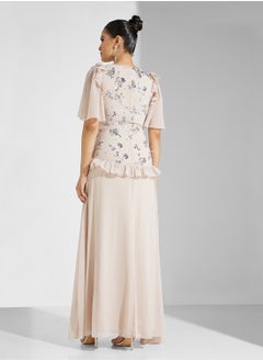 Frock and Frill Mesh Detailed Maxi Dress  - Image 2