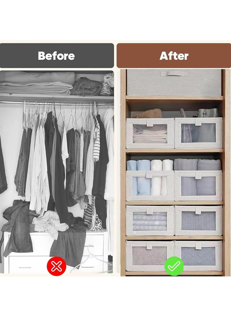 GUDOO Wardrobe Clothes Organizer, 4 Pack Drawer Organizers and Storage, Foldable Closet Organizer Bins Storage Containers for Organizing Clothing Jeans Toys Book Shelves Closet Wardrobe (4PC)  - Image 3