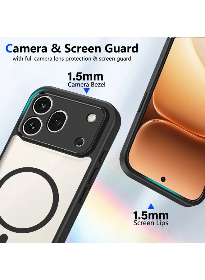 Tm Honor 600 Pro | TM MagSafe Anti-Drop Phone Case | Slim Matte Protective Back Cover - Black - Image 5