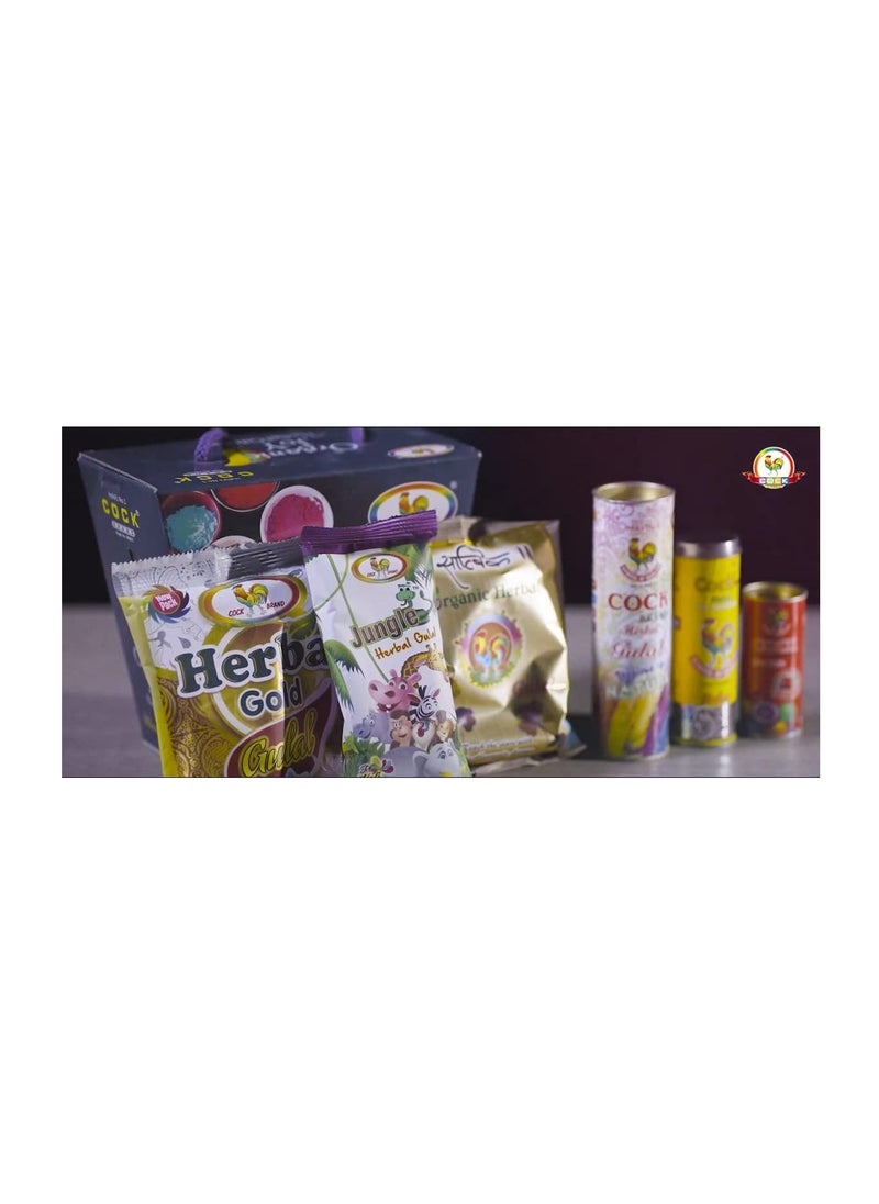 Cock Brand Organic Joy Holi Color and Gulal Packs  - Image 2