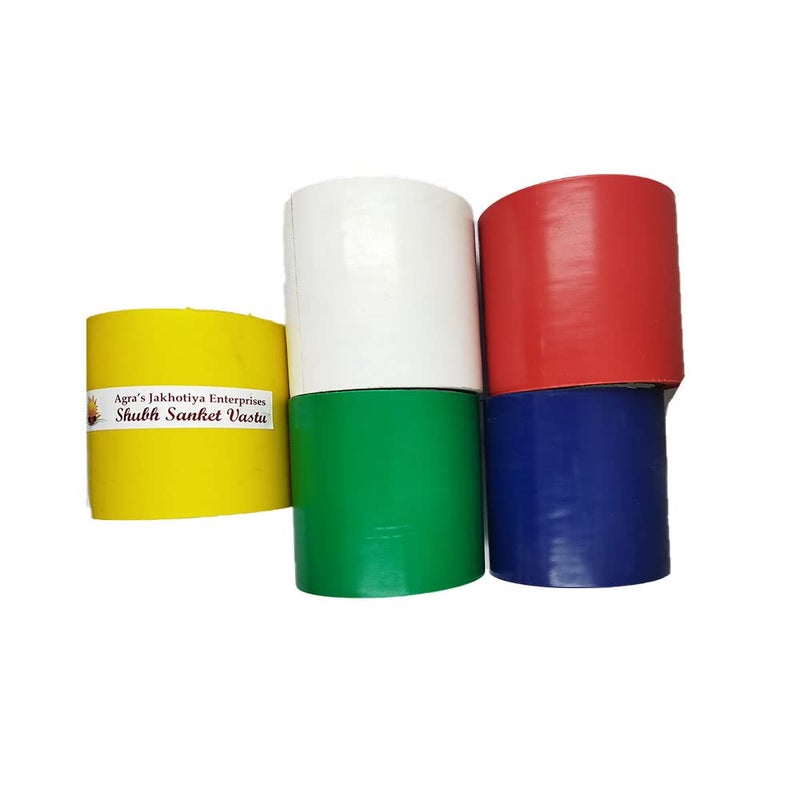 Shubh Sanket Vastu Five Colour Tapes (25 metres Each) (3.6 inches Wide) - Image 1