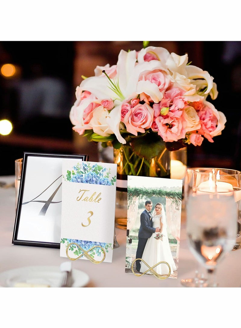 Excefore Bow Shape Table Number Holder Stands Place Card Holder Metal Table Number Stands Name Setting Place Card Holders for Wedding Party Number Paper Menu 10 Pieces - Image 5