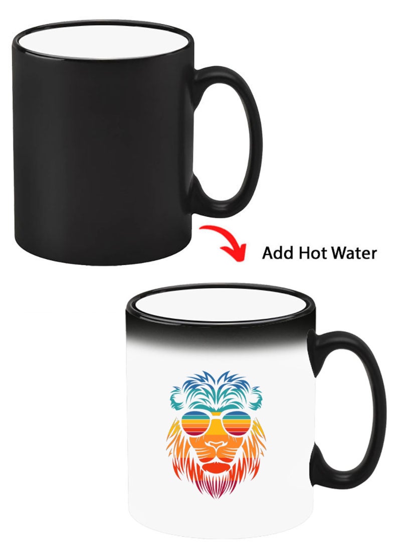 Theodor Color Changing Heat Sensitive Ceramic Mug, Image Revealed When HOT Liquid is Added! lion - Image 1