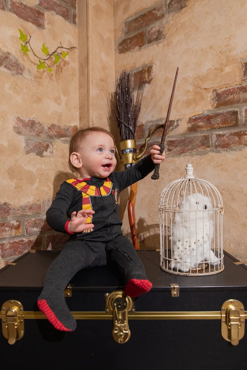 Harry Potter Newborn Baby Boys 2 Pack Zip Up Costume Sleep N' Play Coveralls Gryffindor 3-6 Months - Image 2