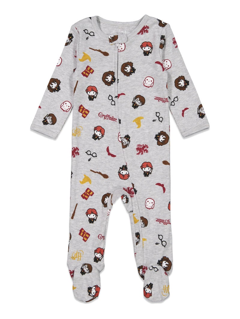 Harry Potter Newborn Baby Boys 2 Pack Zip Up Costume Sleep N' Play Coveralls Gryffindor 3-6 Months - Image 5