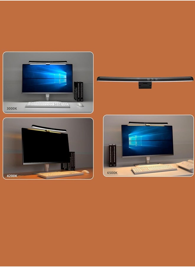 Joshberg Curved Monitor Light Bar,3 Color Temperature Adjustable, Stepless Dimming Computer Light with RGB Backlight, Eye Care No Screen Glare Monitor Desk Lamp,40cm  - Image 5
