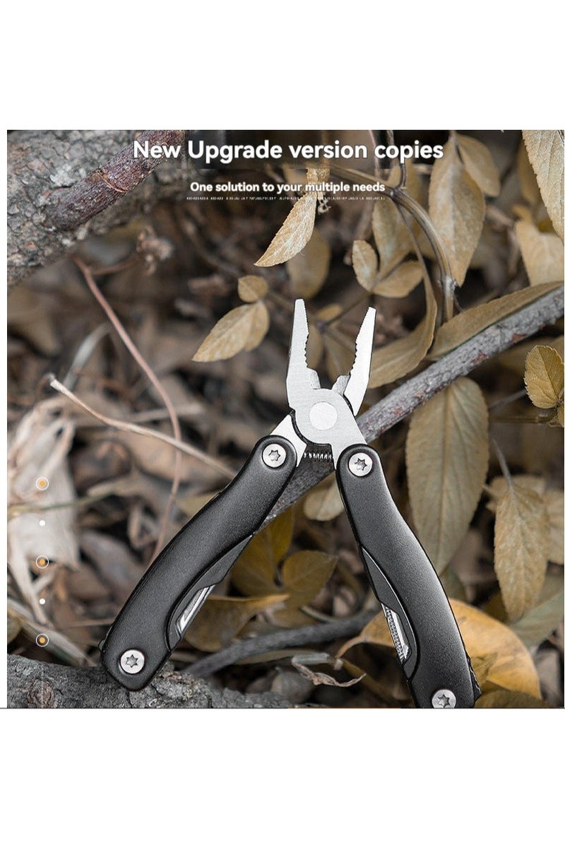 M MIAOYAN Stainless Steel Multi-Tool Folding Pliers – Portable Mini Keychain Tool for Outdoor Use and Repairs - Image 2