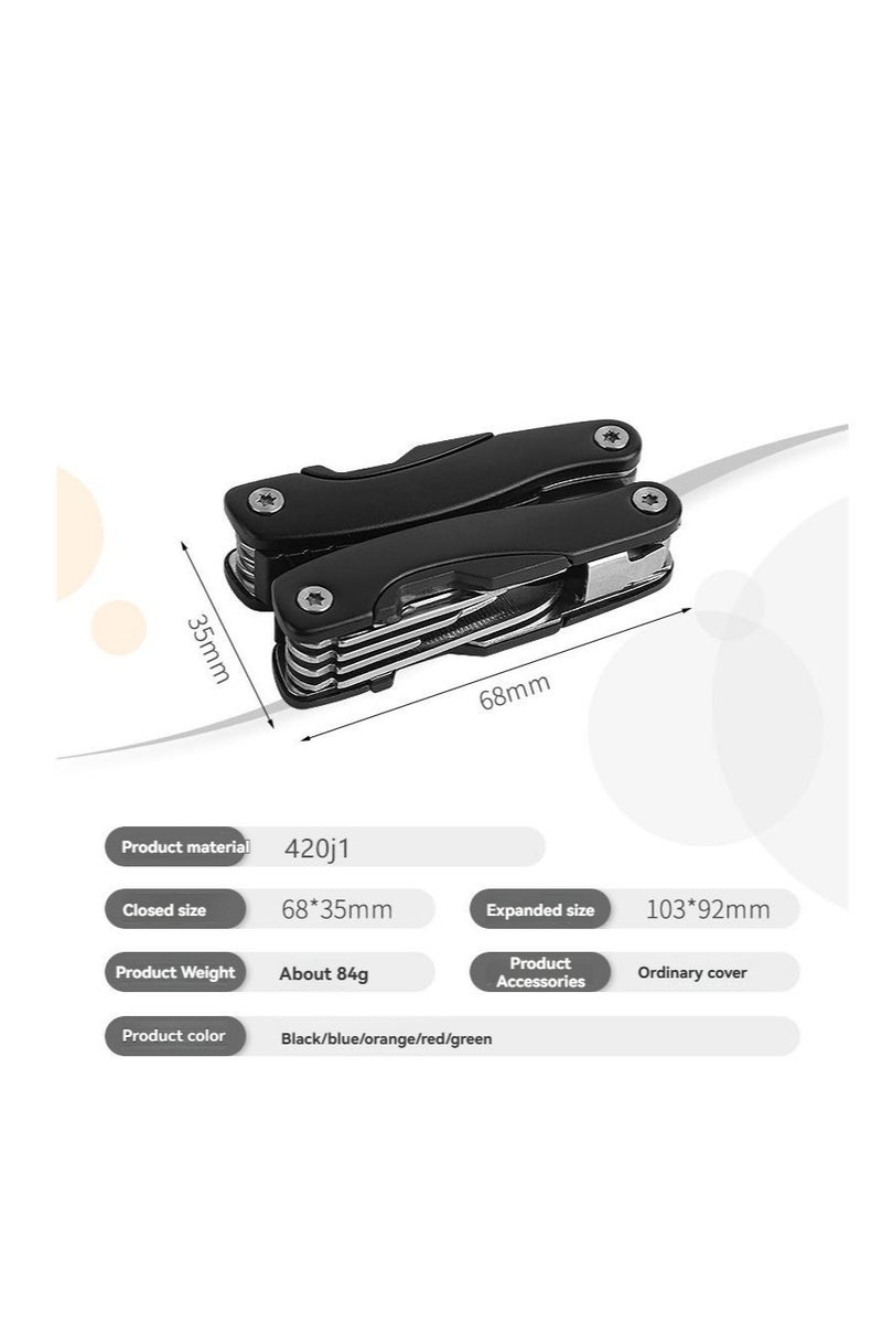 M MIAOYAN Stainless Steel Multi-Tool Folding Pliers – Portable Mini Keychain Tool for Outdoor Use and Repairs - Image 3