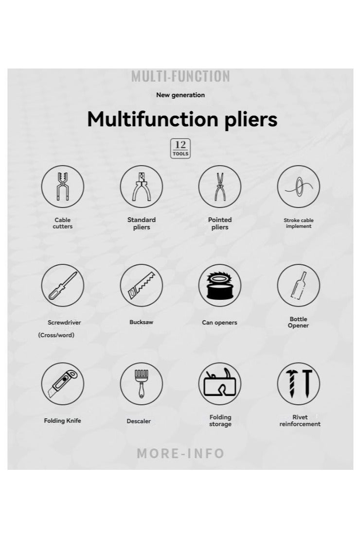 M MIAOYAN Stainless Steel Multi-Tool Folding Pliers – Portable Mini Keychain Tool for Outdoor Use and Repairs - Image 5
