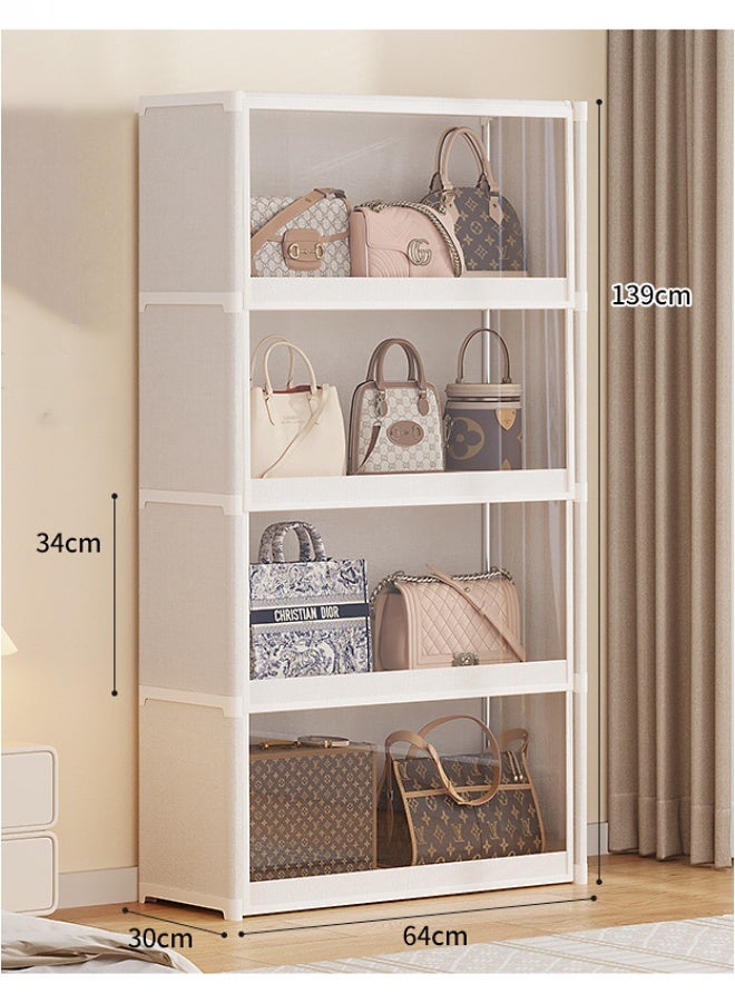 Monda Portable Fabric Wardrobe Closet Organizer – Heavy Duty Foldable Clothes Storage Cabinet with Hanging Rail, Non-Woven Dustproof Zipper Cover, Large Capacity Space Saving Closet System for Bedroom & Home - Image 4