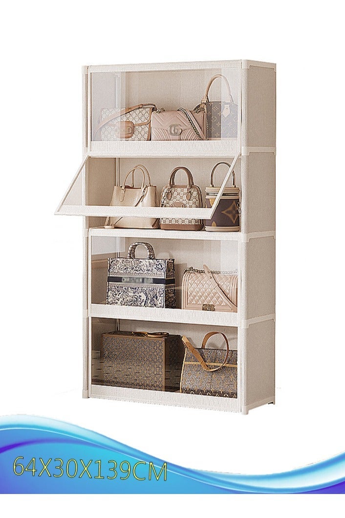 Monda Portable Fabric Wardrobe Closet Organizer – Heavy Duty Foldable Clothes Storage Cabinet with Hanging Rail, Non-Woven Dustproof Zipper Cover, Large Capacity Space Saving Closet System for Bedroom & Home - Image 2