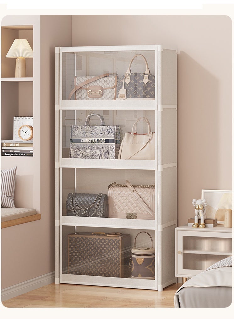 Monda Portable Fabric Wardrobe Closet Organizer – Heavy Duty Foldable Clothes Storage Cabinet with Hanging Rail, Non-Woven Dustproof Zipper Cover, Large Capacity Space Saving Closet System for Bedroom & Home - Image 3