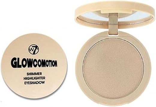 W7 Glowcomotion Highlighting Powder Gold Pressed Powder Shimmer Highlighting Vegan Makeup - Image 4