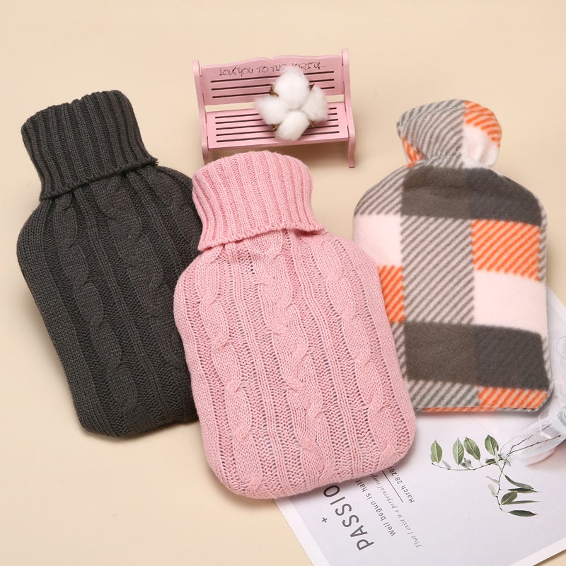Macaron Series Water-Filled Water Bottle, Warm Rubber Water-Filled Water Bag, Knitted Hand Warmer , Heart-Warming Gadget - Image 3