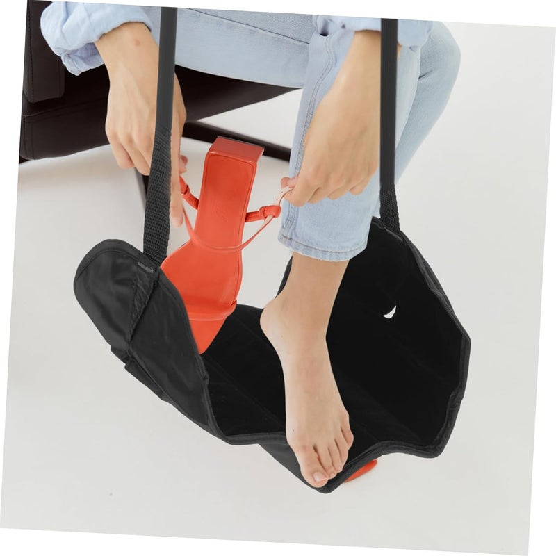 Gadpiparty Travel Footrest Hammock Portable Airplane Foot Hanger for Comfort Adjustable Size Footrest for Flights and Offices Relaxing Travel Accessory - Image 3