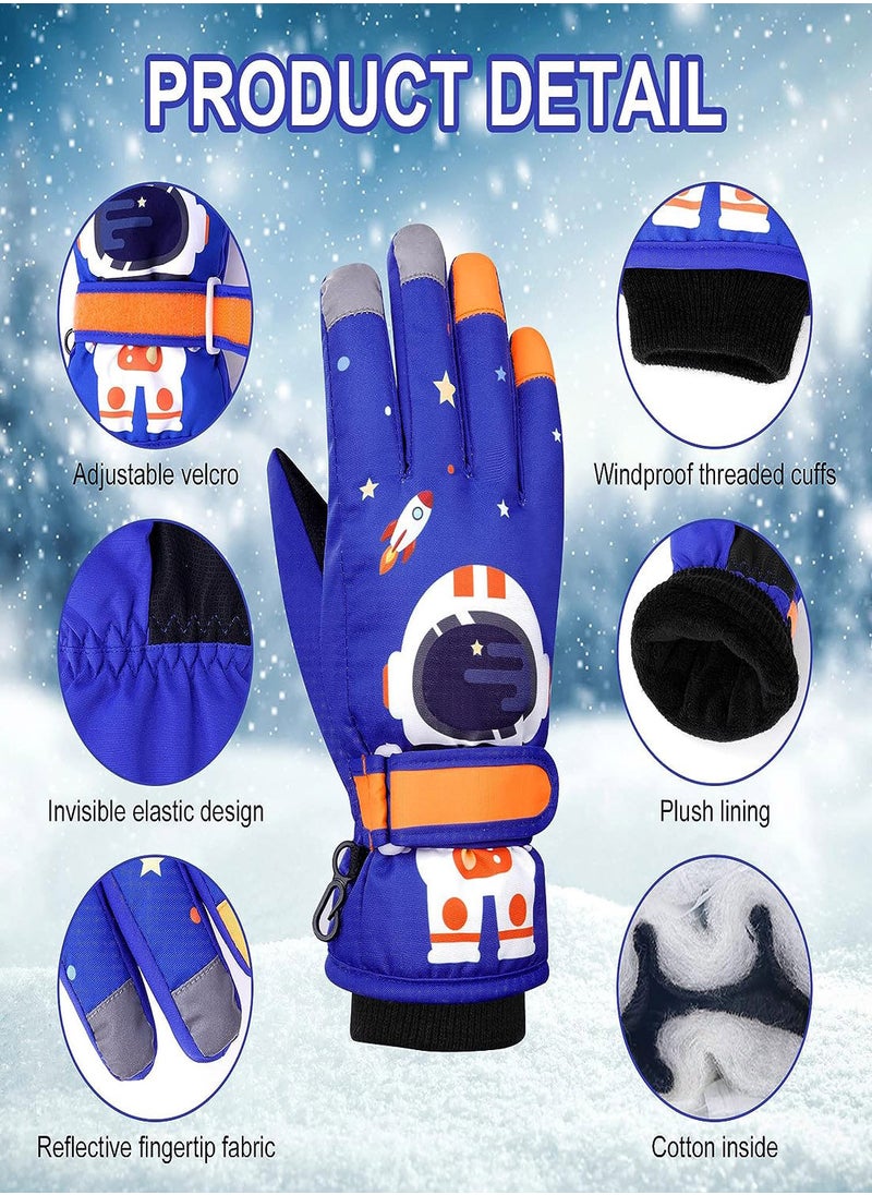 SYOSI - Kids Ski Gloves, Waterproof Snowboarding Gloves, Winter Skiing Gloves Thermal Snow Gloves with Adjustable Cuffs, for Children Boys Cycling, Skiing, Skating, Hiking, Kids Winter Gloves - Image 1