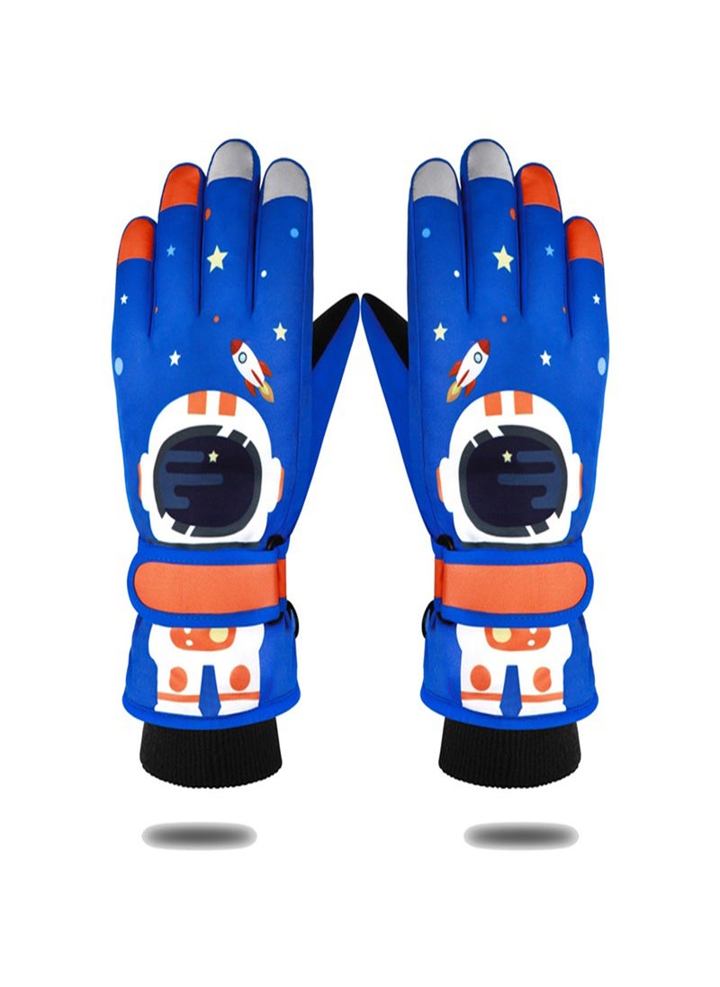 SYOSI - Kids Ski Gloves, Waterproof Snowboarding Gloves, Winter Skiing Gloves Thermal Snow Gloves with Adjustable Cuffs, for Children Boys Cycling, Skiing, Skating, Hiking, Kids Winter Gloves - Image 1