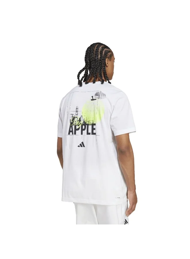Adidas M Tns Us G T White Tennis T-Shirts For Men XL