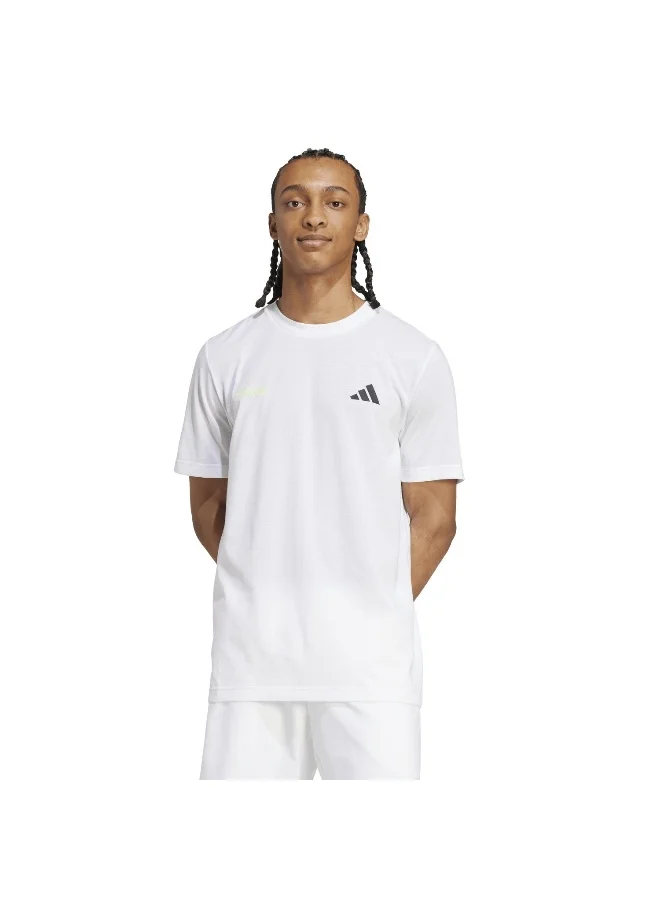 Adidas M Tns Us G T White Tennis T-Shirts For Men XL