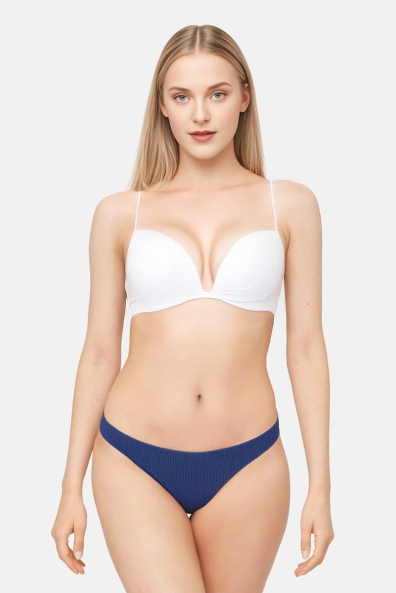 Aerie Women Textured Panty, Teal Blue  - Image 1
