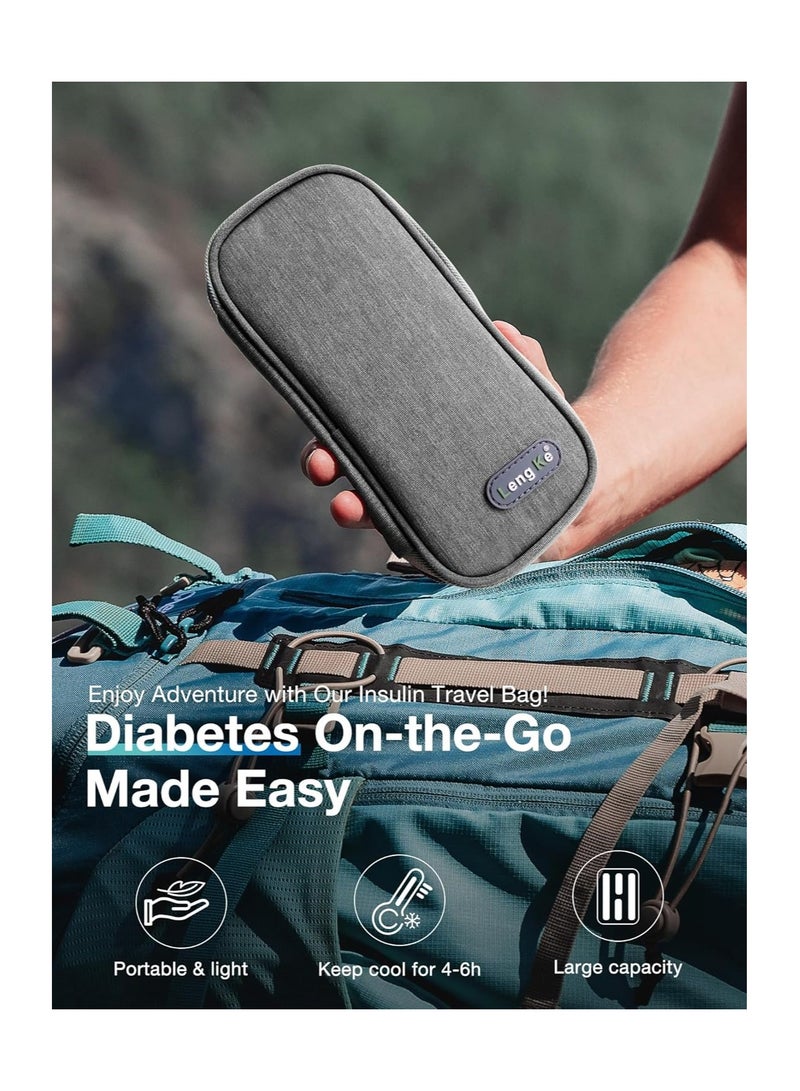 SOLARAE TSA Approved Insulin Cooler Case, Insulated Medicine Travel Cooler Lightweight Insulin Travel Case with 2 Reusable Ice Packs  Insulin Cooling Case for Insulin Pen and Medication Diabetic Supplies - Image 2