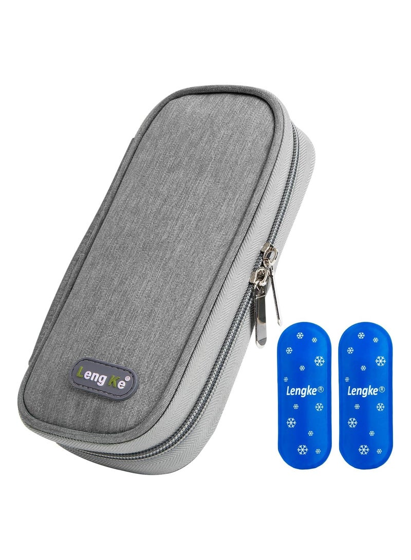 SOLARAE TSA Approved Insulin Cooler Case, Insulated Medicine Travel Cooler Lightweight Insulin Travel Case with 2 Reusable Ice Packs  Insulin Cooling Case for Insulin Pen and Medication Diabetic Supplies - Image 1