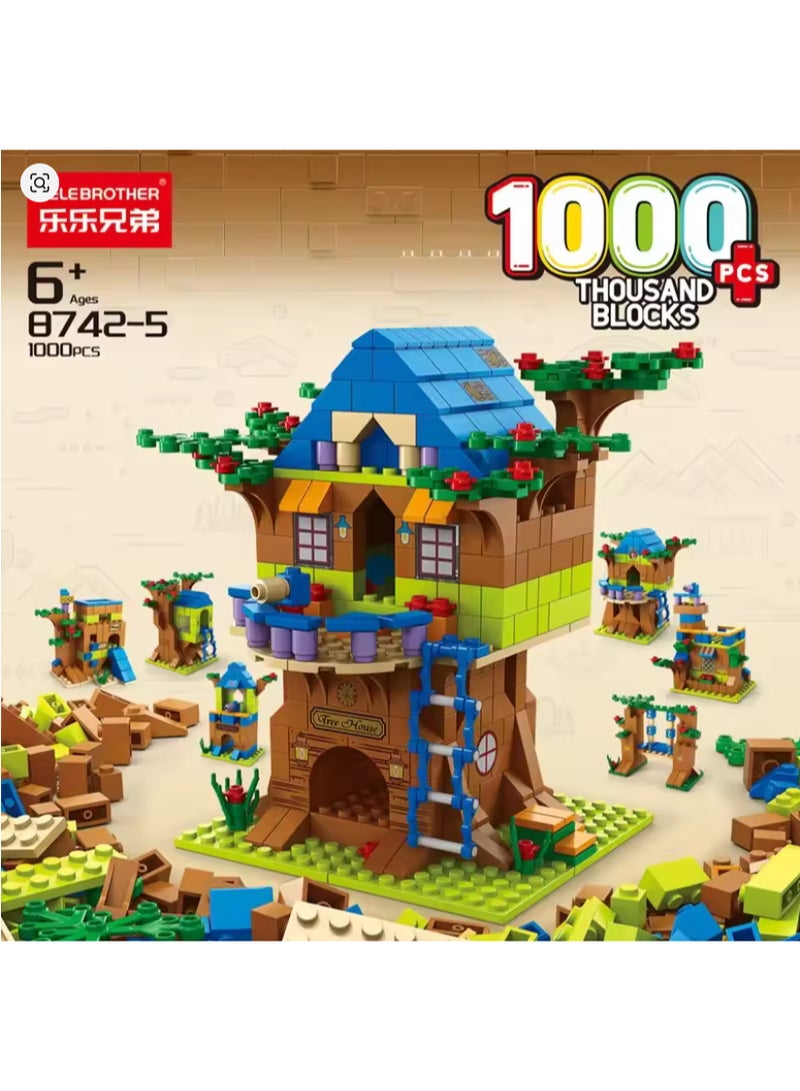 Higway 6-in-1 Tree House Building Set, Tree House Building Kits for Boys and Girls Ages 7-12, Party Favors, 1000 Pieces - Image 1