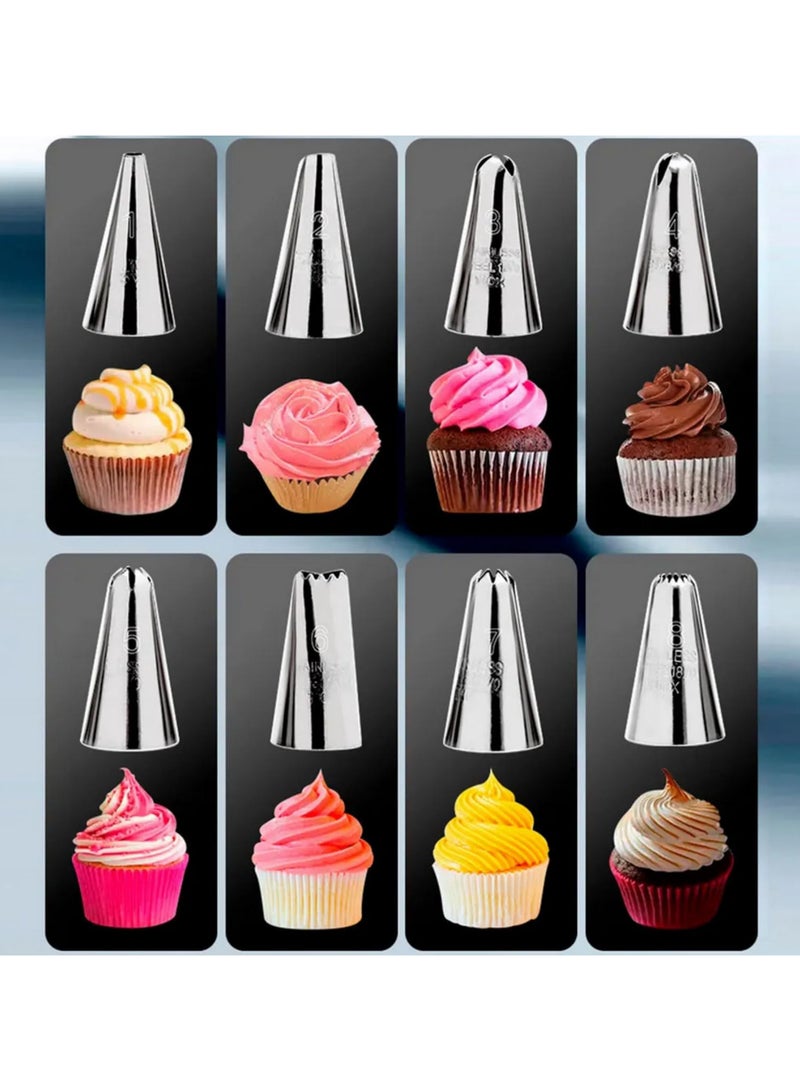 Stainless Steel Cookie Maker Press Kit Manual Churros Maker Machine Cookie Biscuit Press Kit with 8 Pipe Nozzles and 13 Biscuit Discs for Making and Decorating Cookies - Image 5
