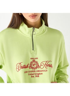 Lee Cooper Lee Cooper Printed Sweatshirt with Long Sleeves and Pockets  - Image 4
