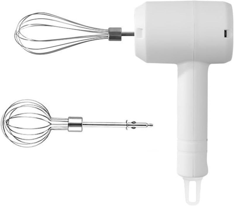 خلاط يدوي لاسلكي قابل لإعادة الشحن 3 سرعات مضرب من الفولاذ المقاوم للصدأ لخفق كريمة الكيك - Image 1