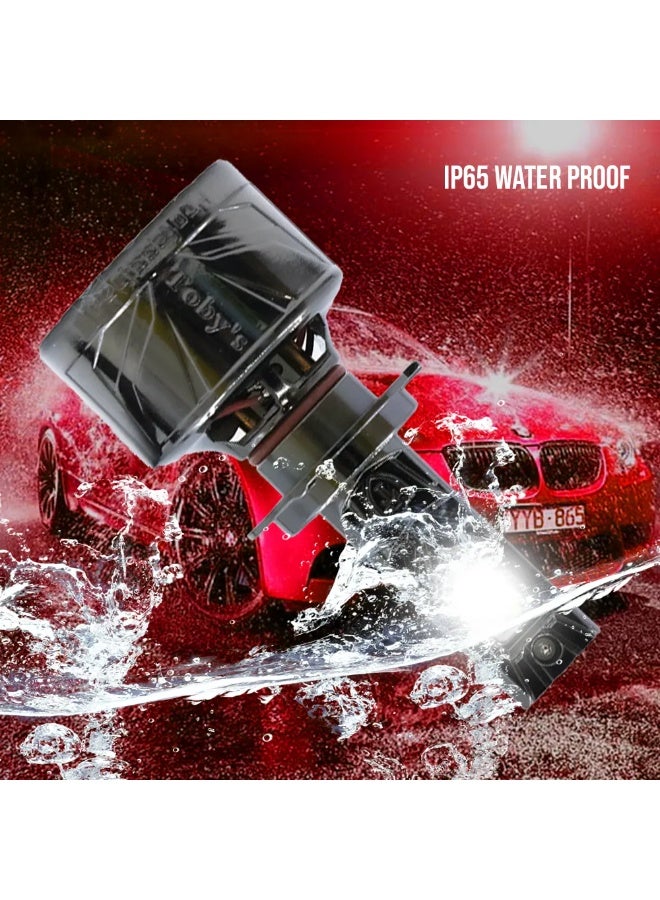 توبيز مجموعة مصابيح أمامية LED أصلية مختبرة من Toby's TY150 PRO، قطعتان، 300 واط (زوج)، 30000 لومن (زوج)، 150 واط/قطعة، طاقة فائقة السطوع مع درجة حرارة لون 6500 كلفن - H7 - Image 5