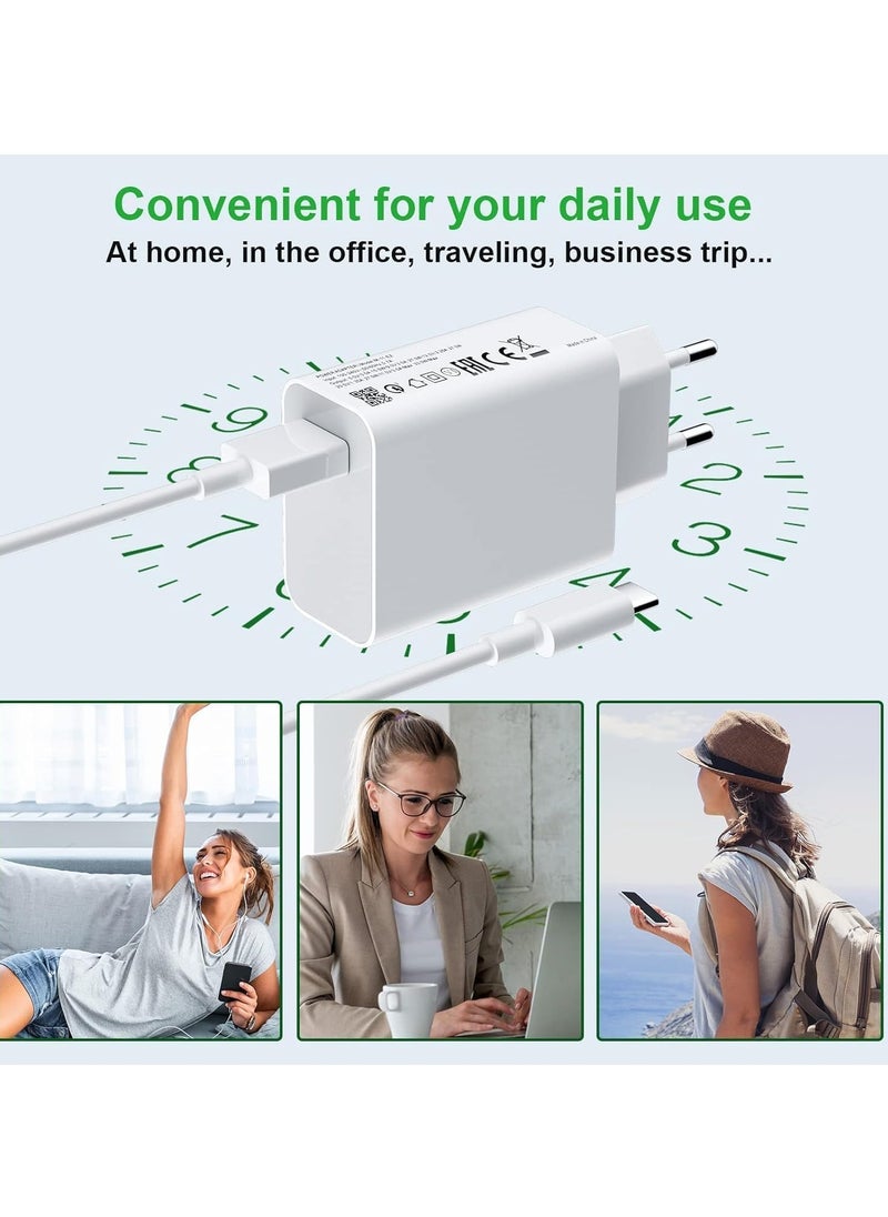 GERLAX - Turbo Fast Charger Supercharge Power Adapter 33W 12V 3A with USB Type-C Cable, Compatible with Android Type-C Devices, High-Quality Portable Charger Easy to Use at Home and Office - Image 1