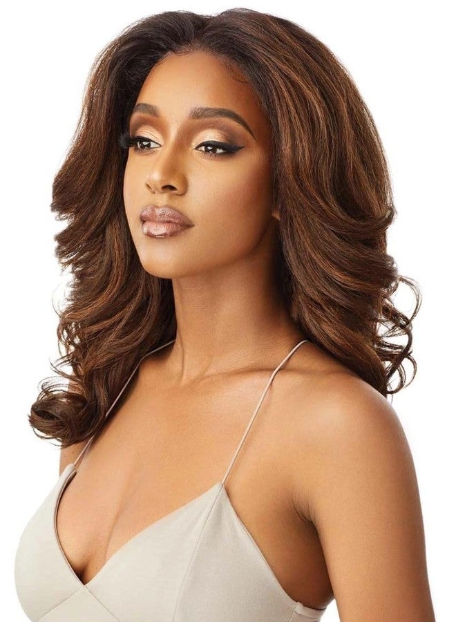 Outre LACEFRONT PERFECT HAIR LINE Glamorous Wavy Fully Hand-Tied 13”x 6” Frontal HD Baby Hair Transparent Lace Easy-to-Style Heat Friendly - JULIANNE (DRGIBRN) - Image 5