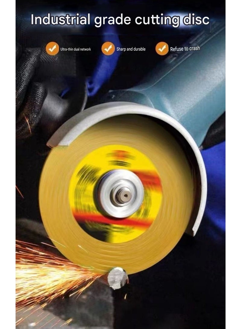 مجموعة أقراص قطع مكونة من 25 قطعة - أقراص قطع معدنية وفولاذية مقاومة للصدأ فائقة الرقة بقطر 107 مم (4 بوصات) - سمك 1.2 مم × قطر 16 مم - شفرات جلاخة زاوية كاشطة صناعية معززة - Image 2