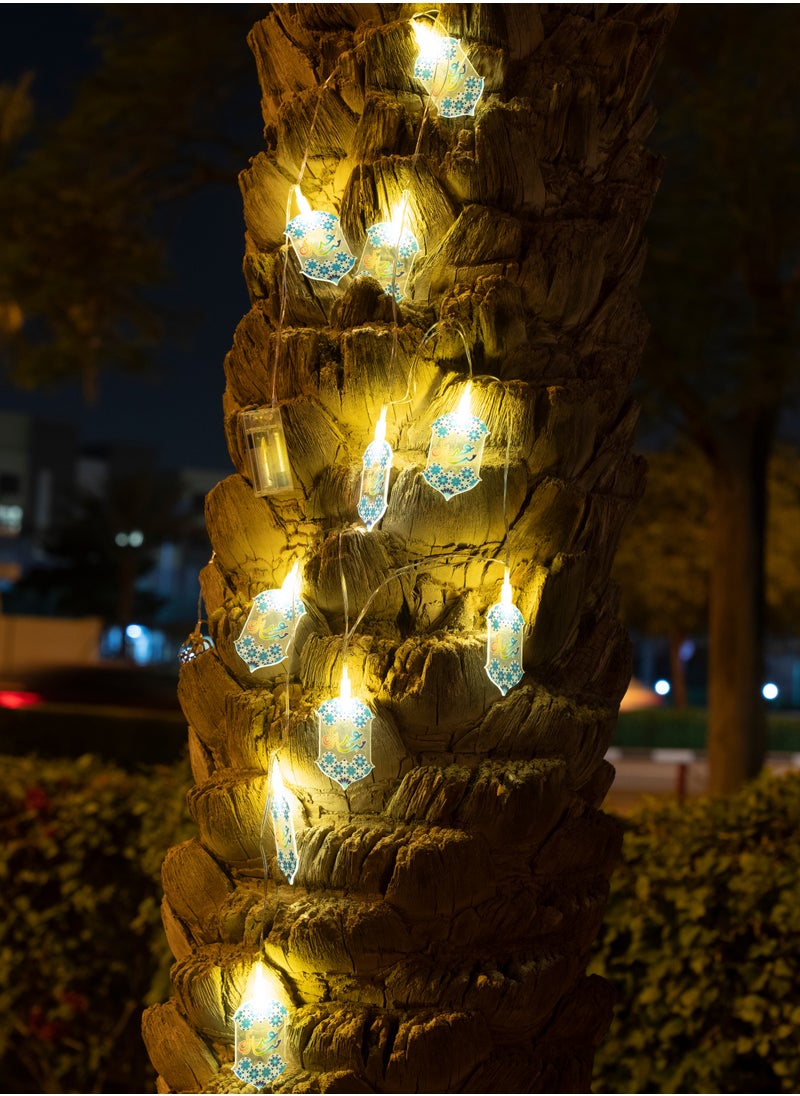 Hilalful HILALFUL Eid Mubarak LED String Lights | Suitable for Living Room, Bedroom and Outdoor | Perfect Festive Gift for Home Decoration in Ramadan, Eid, Birthdays, Weddings | Battery Operated | 10 LEDs  - Image 5