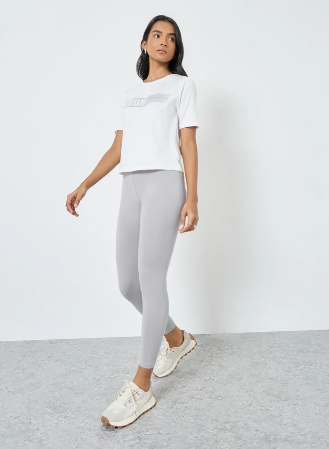 Take Two Take Two Women White Printed Round Neck T-Shirt