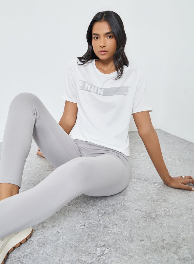 Take Two Women White Printed Round Neck T-Shirt - Image 1