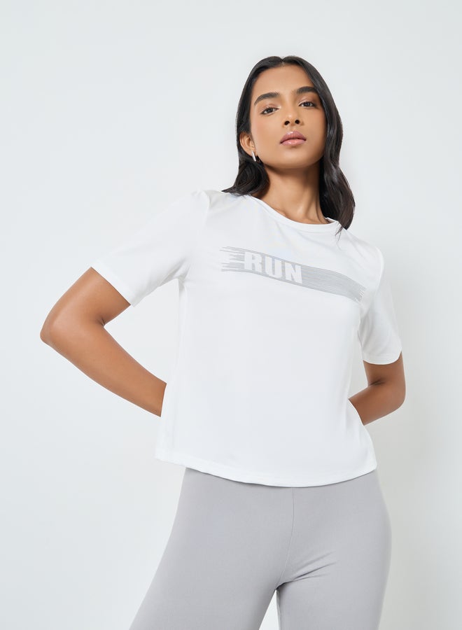 Take Two Women White Printed Round Neck T-Shirt - Image 3