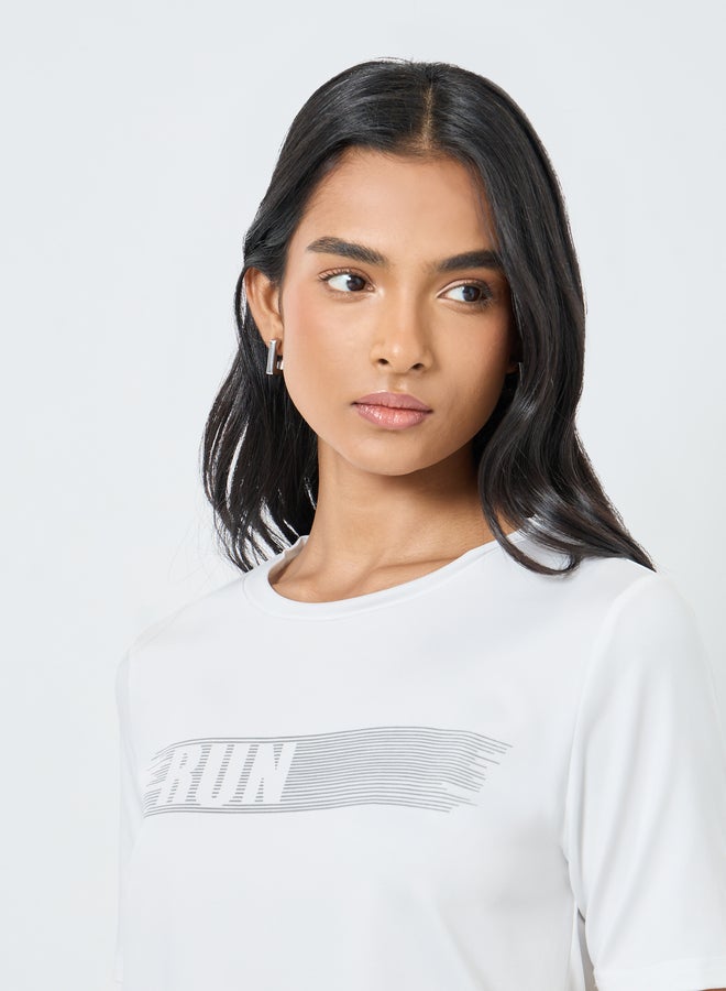 Take Two Women White Printed Round Neck T-Shirt - Image 4