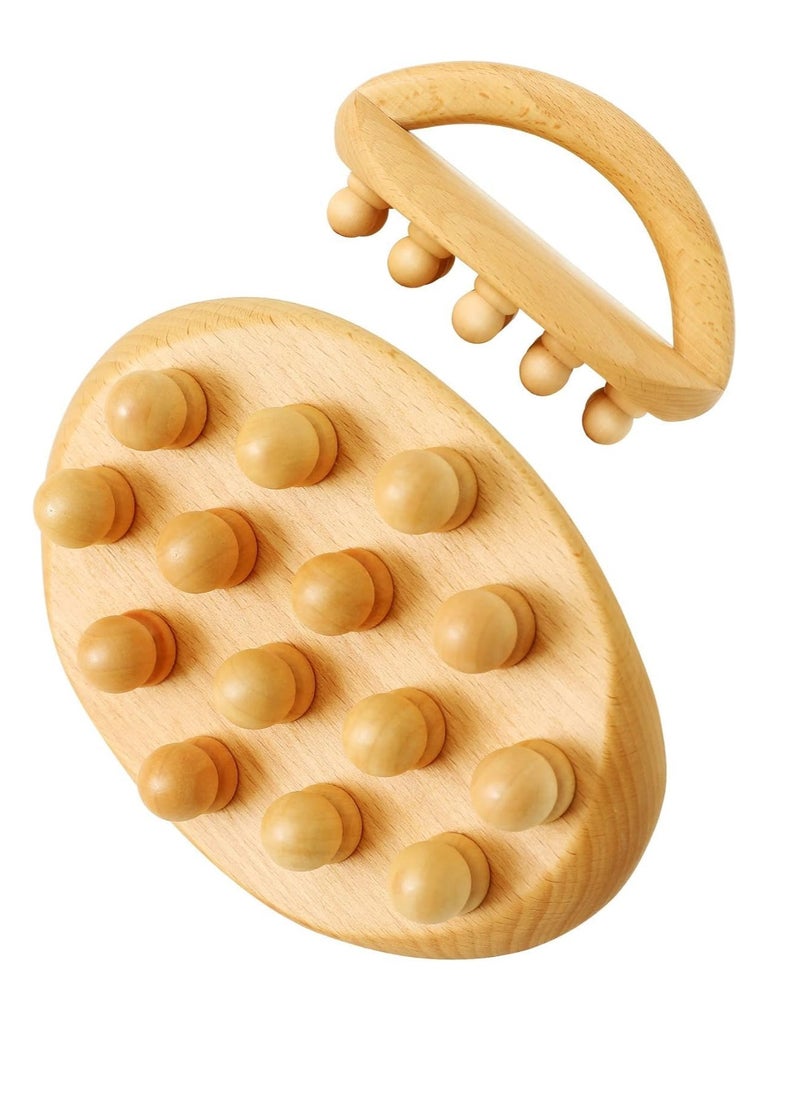General Wood Therapy Massage Tools - Professional Maderoterapia Kit for Cellulite Removal, Itchy Skin Relief, and Body Shaping with Unique Mushroom Brush Design  - Image 1
