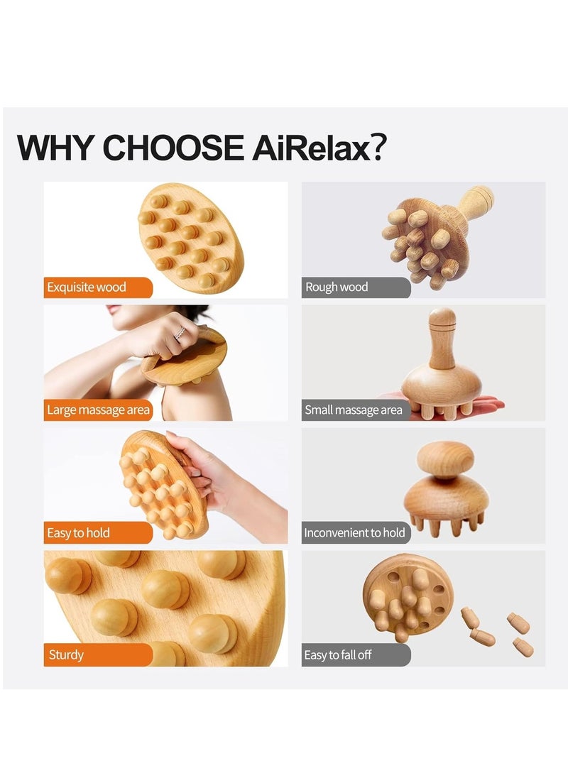General Wood Therapy Massage Tools - Professional Maderoterapia Kit for Cellulite Removal, Itchy Skin Relief, and Body Shaping with Unique Mushroom Brush Design  - Image 4