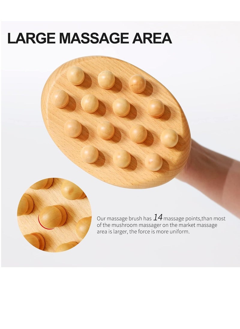 General Wood Therapy Massage Tools - Professional Maderoterapia Kit for Cellulite Removal, Itchy Skin Relief, and Body Shaping with Unique Mushroom Brush Design  - Image 2